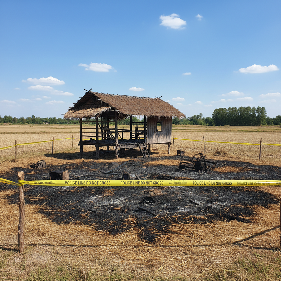 薬物で錯乱、父を殺害脅迫し水牛小屋に放火