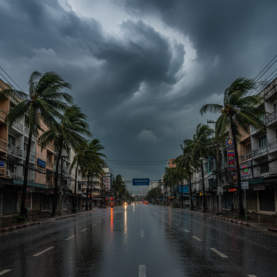タイ気象局が警報：3月11-13日に夏の嵐襲来